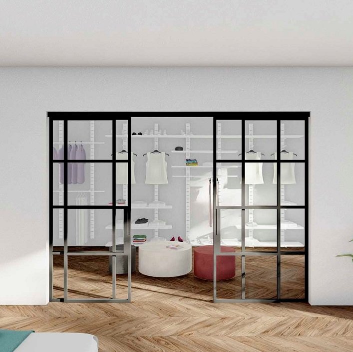 Skyvedor-med-faste-paneler-smijernsdor-i-metall-med-glass-pris-